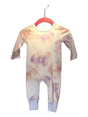 Burt’s Bees Baby Girl’s Organic Cotton Ruffle Bottom Romper Footies 0-3 Months